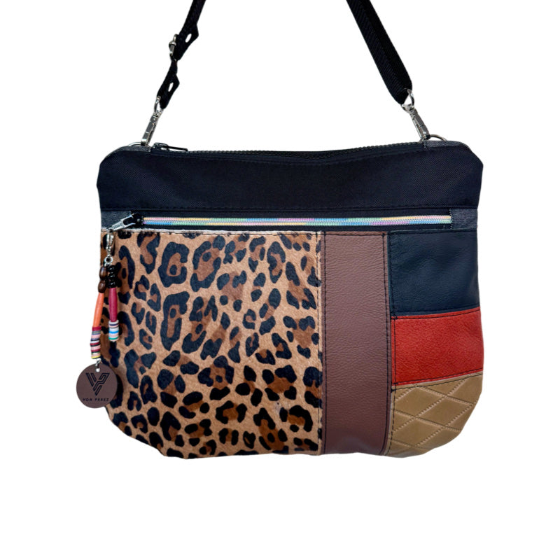 Leopard Print Leather Crossbody