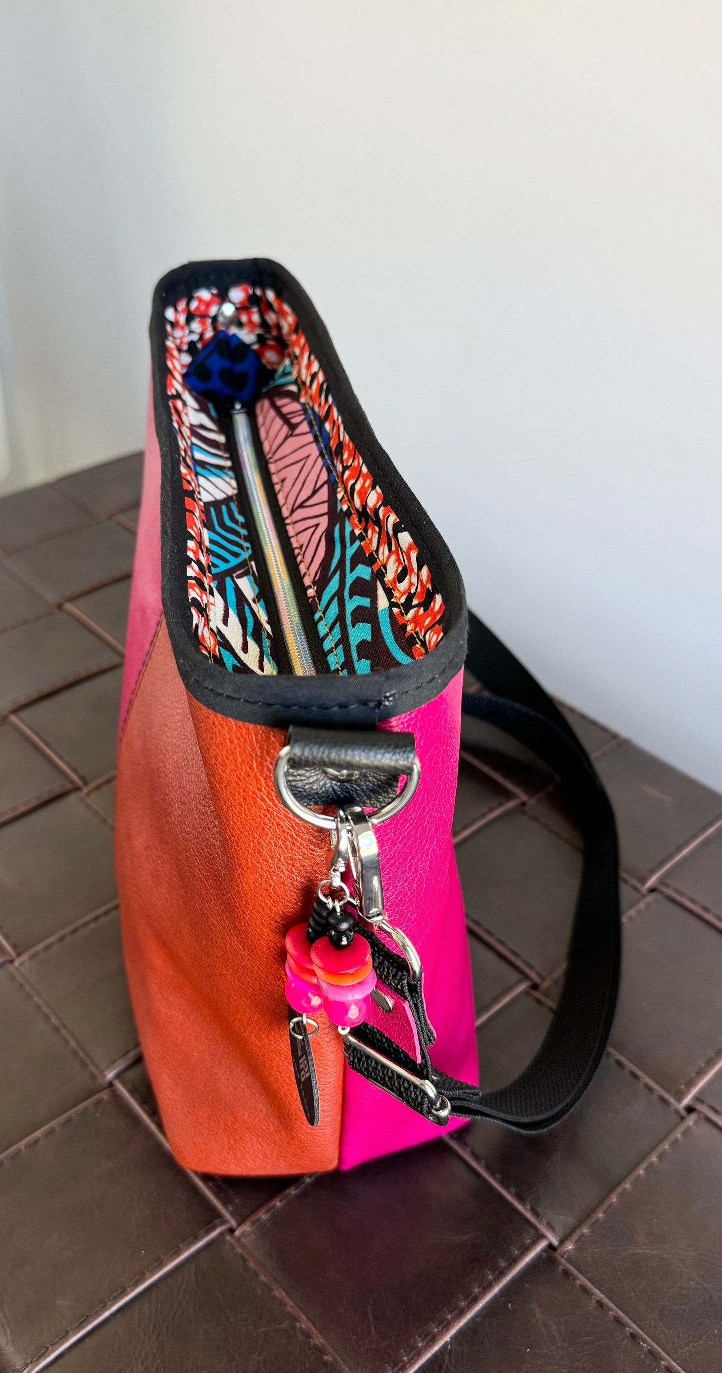 SALE - Multicolored Leather Crossbody