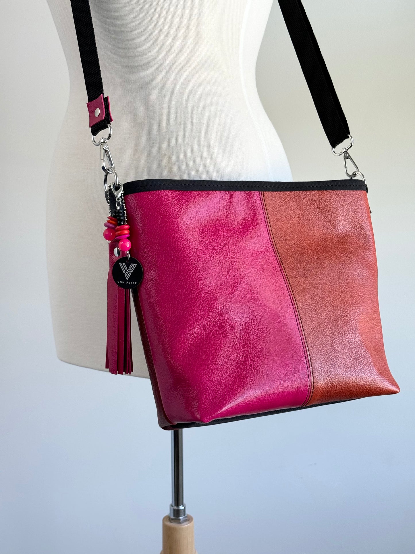 SALE - Multicolored Leather Crossbody