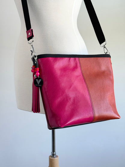 SALE - Multicolored Leather Crossbody