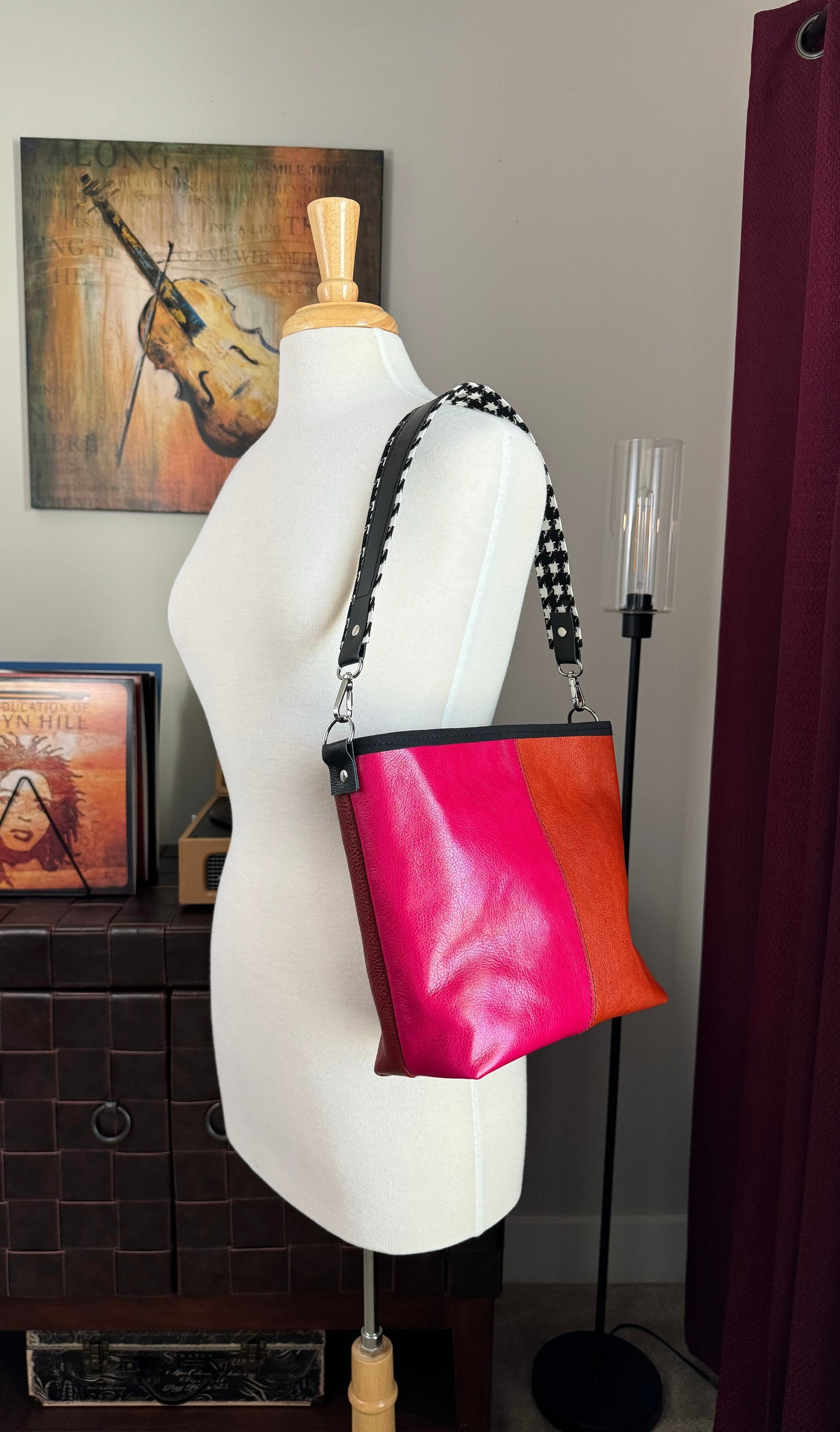 SALE - Multicolored Leather Crossbody