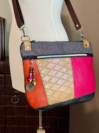 Multicolored Leather Crossbody