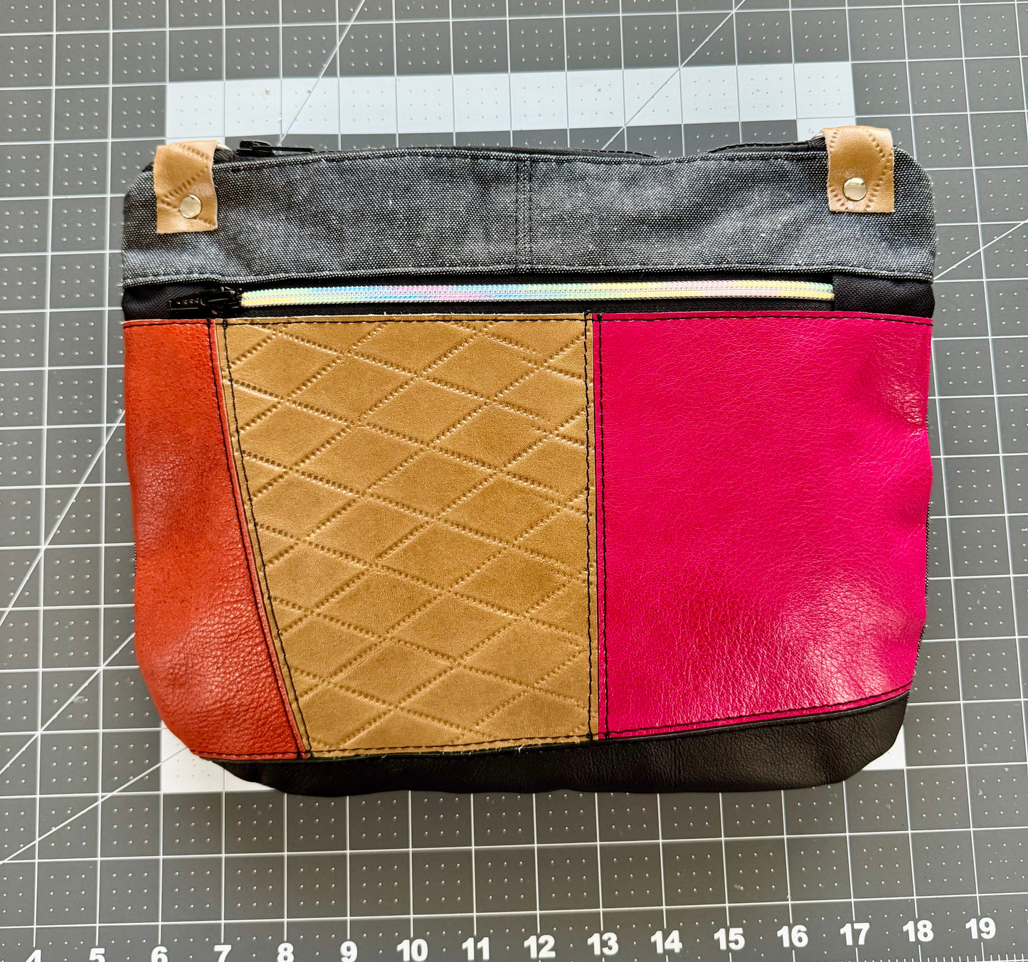 Multicolored Leather Crossbody