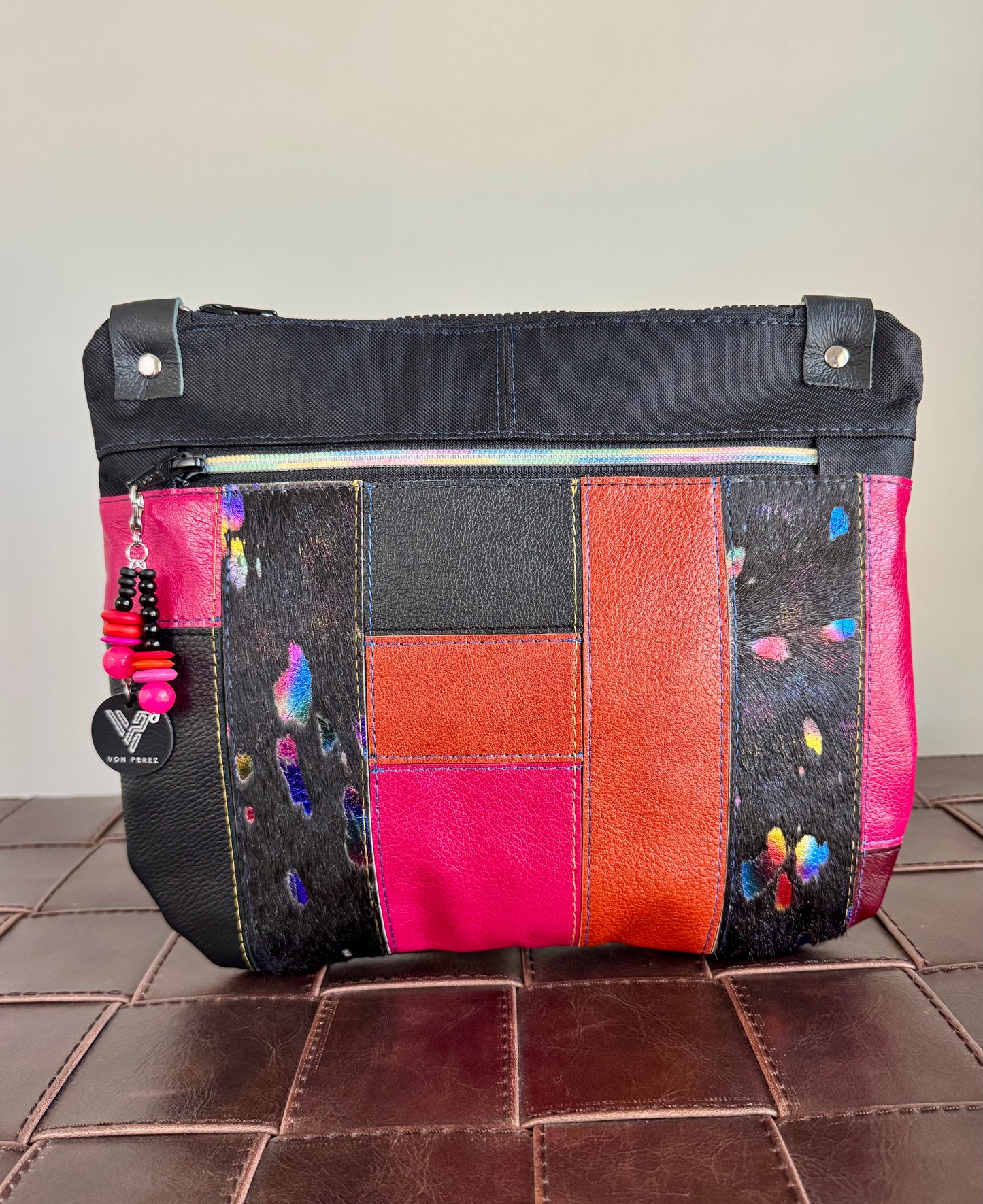 Multicolored Leather Crossbody