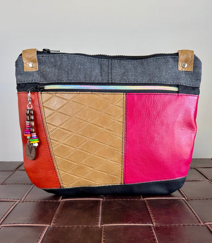 Multicolored Leather Crossbody