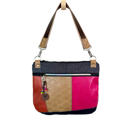 Multicolored Leather Crossbody