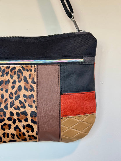 Leopard Print Leather Crossbody