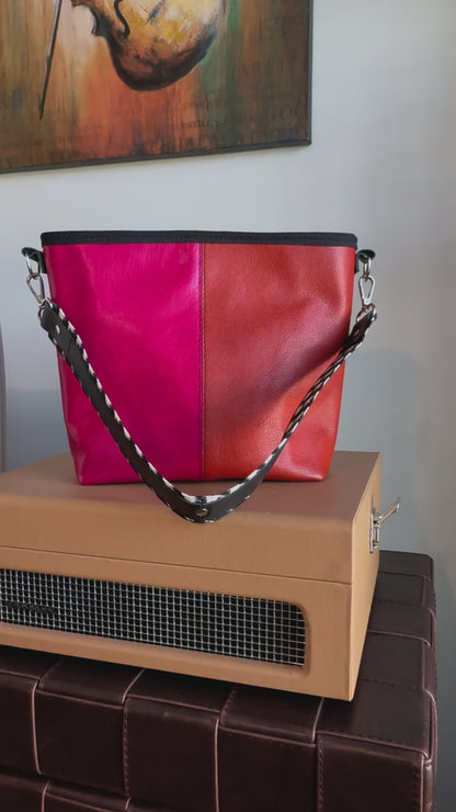 SALE - Multicolored Leather Crossbody